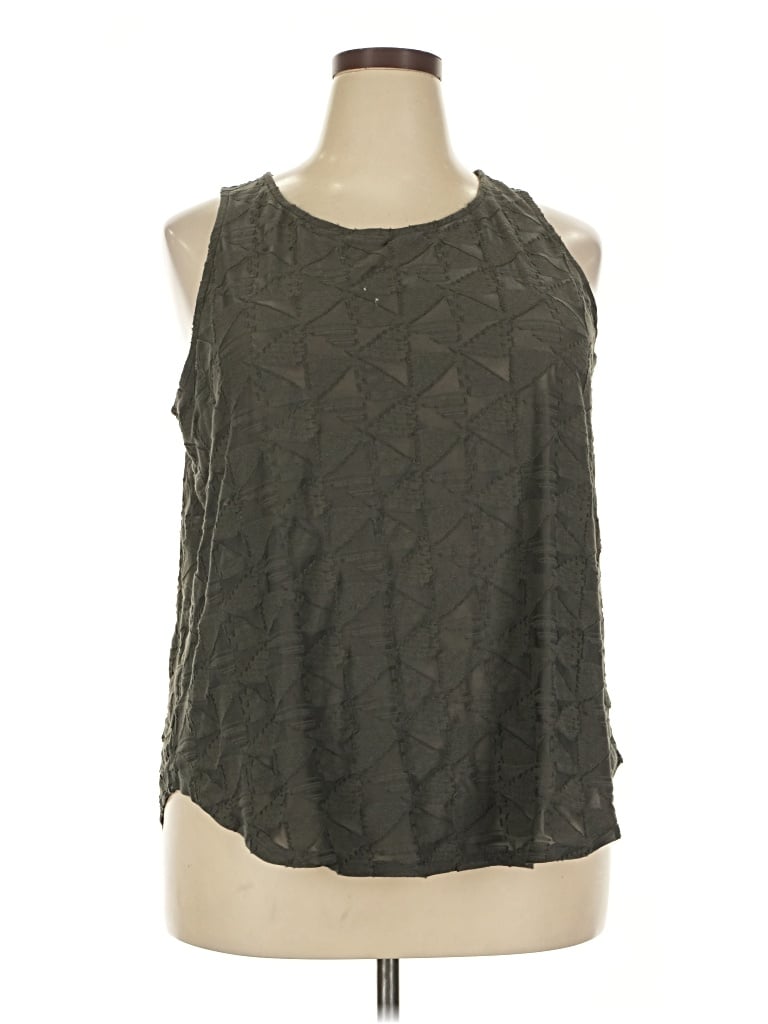 Pre-owned Susina Sleeveless Blouse In Gray
