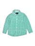 Lands' End 100% Baumwolle Checkered-gingham Green Long Sleeve Button-Down Shirt Size 4 - photo 1