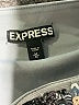 Express 100% Polyester Metallic Silver Casual Skirt Size M - photo 4