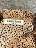 Solutions 100% Polyester Animal Print Brown Short Sleeve Blouse Size S - photo 7