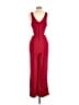 Crystal Sky Solid Red Jumpsuit Size M - photo 2