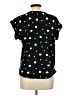 Vintage Rose Hearts Black Short Sleeve Blouse Size L - photo 2