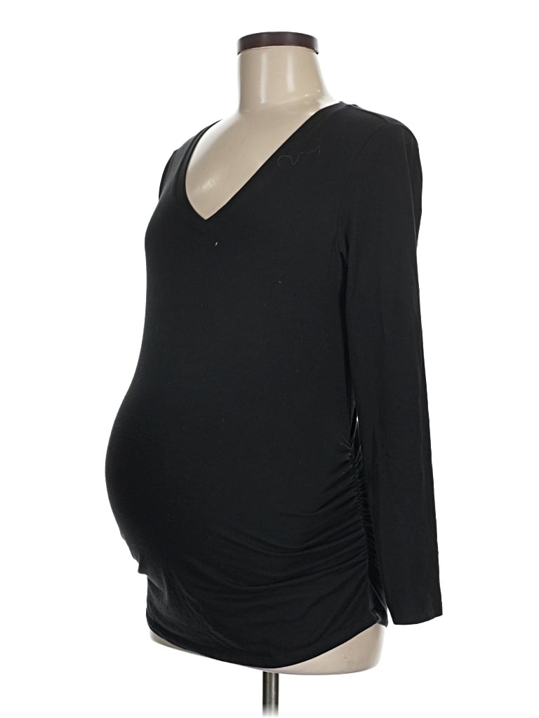 Pre-owned Old Navy - Maternity Long Sleeve T-shirt In Black