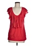 Metrostyle Red Short Sleeve Blouse Size M - photo 1
