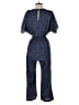 Shein 100% Polyester Polka Dots Blue Jumpsuit Size M - photo 2