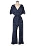 Shein 100% Polyester Polka Dots Blue Jumpsuit Size M - photo 1