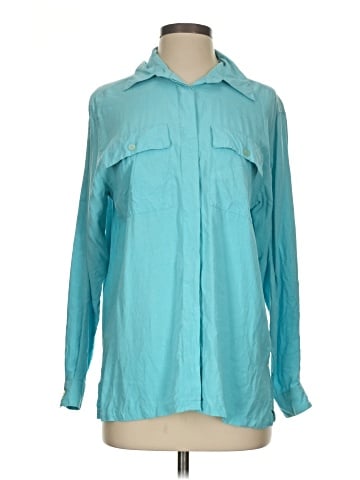 Christie & Jill Long Sleeve Silk Top (view 1)