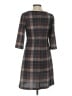 Connected Apparel Plaid Gray Casual Dress Size 4 - photo 2