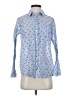 J.Jill Polka Dots Blue Long Sleeve Button-Down Shirt Size XS - photo 1
