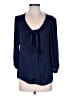 CAbi 100% Polyester Blue 3/4 Sleeve Blouse Size M - photo 1