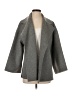 Theory Chevron-herringbone Gray Wool Coat Size S - photo 1