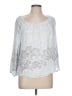 Ann Taylor LOFT 100% Rayon Silver 3/4 Sleeve Blouse Size L - photo 1