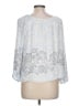 Ann Taylor LOFT 100% Rayon Silver 3/4 Sleeve Blouse Size L - photo 2