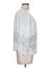 Ann Taylor LOFT 100% Rayon Silver 3/4 Sleeve Blouse Size L - photo 4