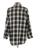 Unbranded Plaid Black 3/4 Sleeve Button-Down Shirt Size L - photo 2