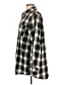 Unbranded Plaid Black 3/4 Sleeve Button-Down Shirt Size L - photo 5