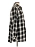 Unbranded Plaid Black 3/4 Sleeve Button-Down Shirt Size L - photo 4