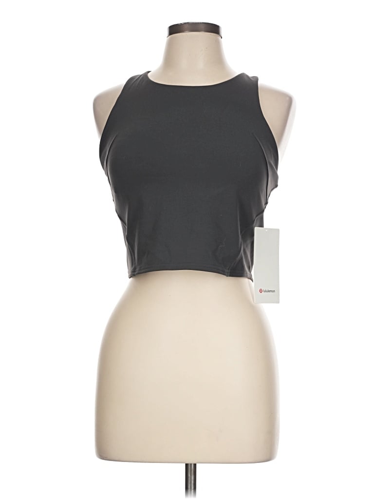 Lululemon Athletica Tank Top Gray Halter Neckline Tops