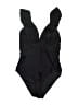 Unbranded Solid Black One Piece Swimsuit Size M - photo 1