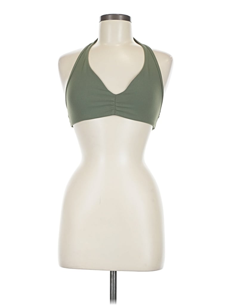 Pre-owned Weworewhat Tank Top Green Halter Neckline Tops