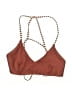 Unbranded Chevron-herringbone Brown Swimsuit Top Size S (estimated) - photo 1