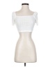 Shein White Short Sleeve Top Size 2 - photo 1