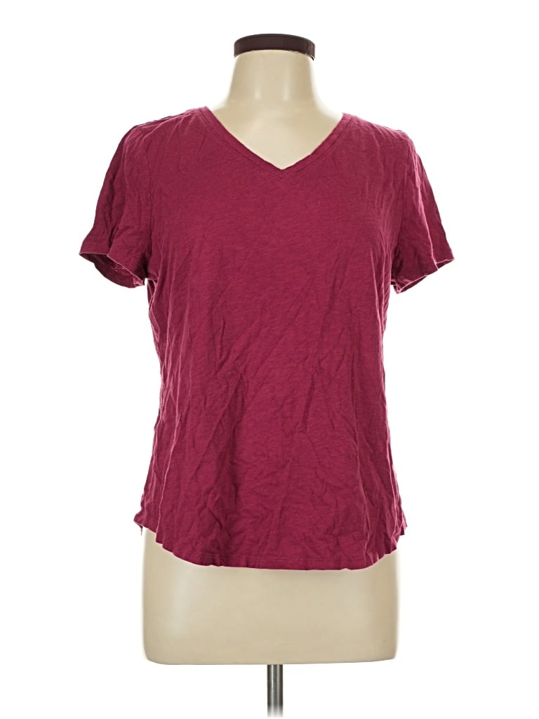 Pre-owned Falls Creek Short Sleeve T-shirt In Burgundy