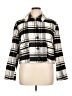 Zara 100% Polyester Plaid Checkered-gingham Stripes Black Ivory Jacket Size XL - photo 1