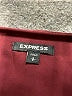 Express 100% Polyester Solid Burgundy Casual Dress Size S - photo 7