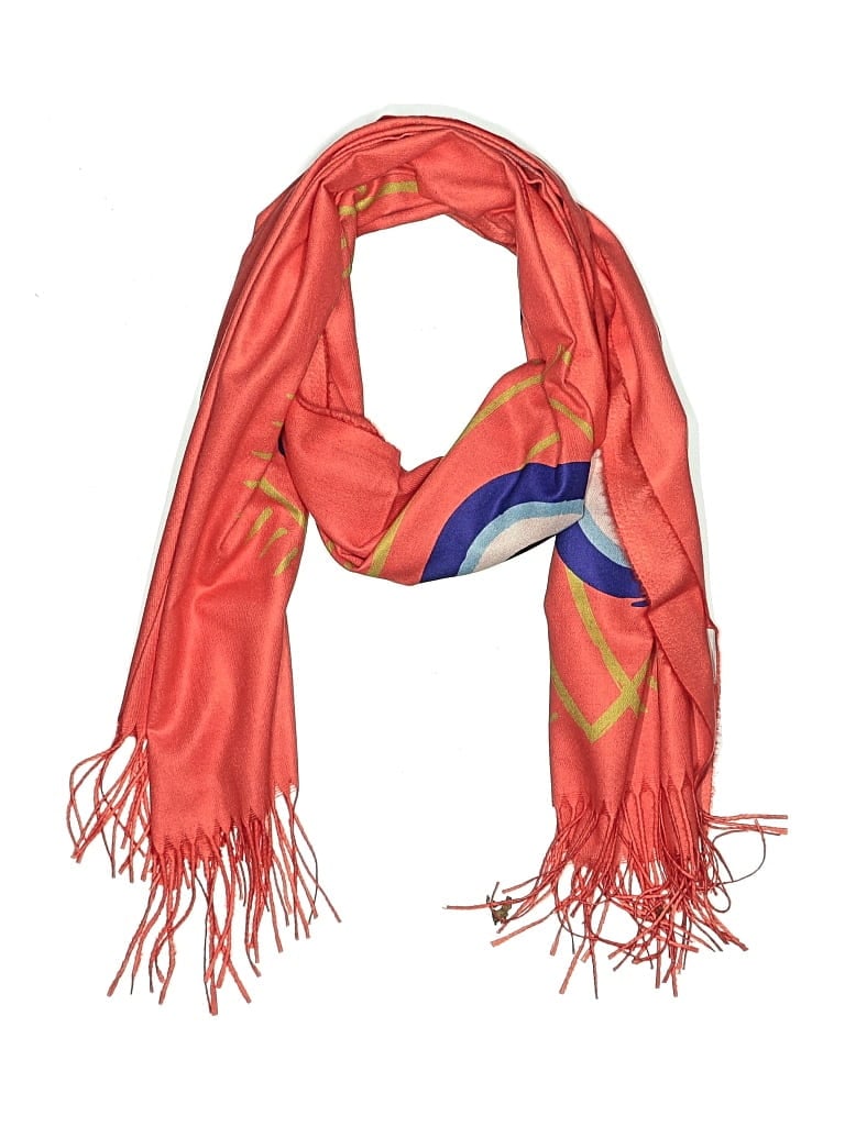 Pre-owned Two To Five Designs Scarf In Orange