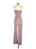 Timing Tweed Burgundy Jumpsuit Size L - photo 2