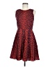 wren 100% Polyester Animal Print Red Cocktail Dress Size M - photo 1