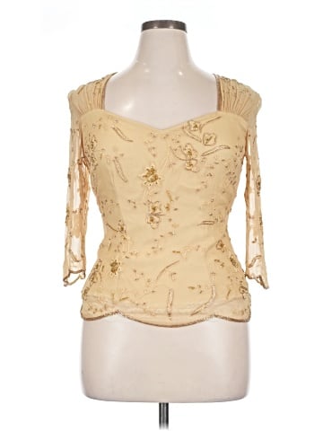 Scala 3/4 Sleeve Silk Top (view 1)