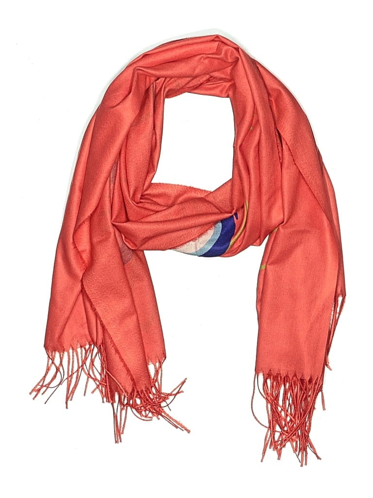 Pre-owned Two To Five Designs Scarf In Orange