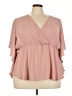 Shein Curve 100% Polyester Pink 3/4 Sleeve Blouse Size 4X - photo 1