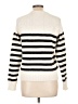 Caslon 100% Polyester Stripes Ivory Turtleneck Sweater Size M - photo 2
