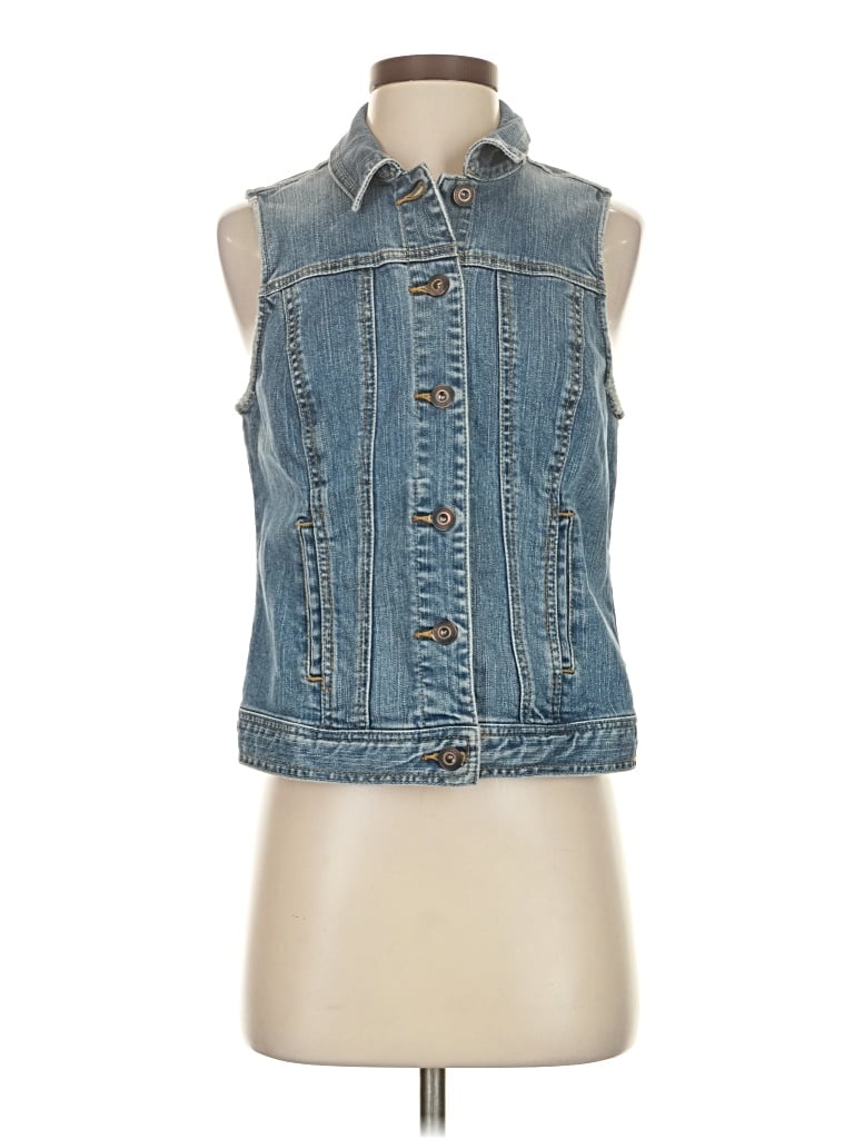 Pre-owned Tommy Hilfiger Denim Vest In Blue
