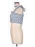 Storia 100% Cotton Blue Sleeveless Blouse Size L - photo 5