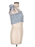 Storia 100% Cotton Blue Sleeveless Blouse Size L - photo 4