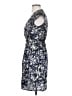 H&M 100% Polyester Print Blue Cocktail Dress Size 4 - photo 5