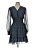 Max Studio 100% Polyester Paisley Blue Cocktail Dress Size L - photo 1