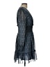 Max Studio 100% Polyester Paisley Blue Cocktail Dress Size L - photo 4
