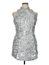 Amanda Uprichard 100% Polyester Metallic Silver Cocktail Dress Size XL - photo 1