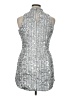 Amanda Uprichard 100% Polyester Metallic Silver Cocktail Dress Size XL - photo 2