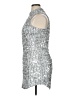 Amanda Uprichard 100% Polyester Metallic Silver Cocktail Dress Size XL - photo 5