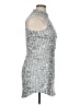 Amanda Uprichard 100% Polyester Metallic Silver Cocktail Dress Size XL - photo 4