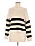 RACHEL Rachel Roy Stripes Ivory Pullover Sweater Size M - photo 1