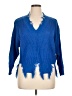 Shein Curve 100% Acrylic Blue Pullover Sweater Size 1X - photo 1