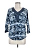 Hannah Blue 3/4 Sleeve Blouse Size M - photo 1