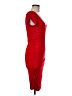 Bordeaux Solid Red Cocktail Dress Size M - photo 4